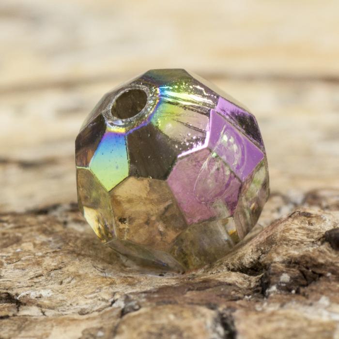 Akrylpärla facetterad AB 8 mm, Grå (30st)