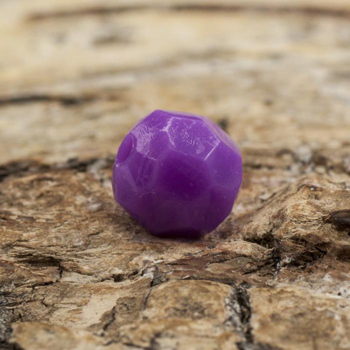 Akrylpärla facetterad opak 6 mm, Mörklila (50st)