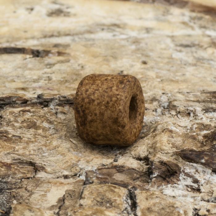 Keramikpärla Pelare 6x5 mm, Brun (20st)