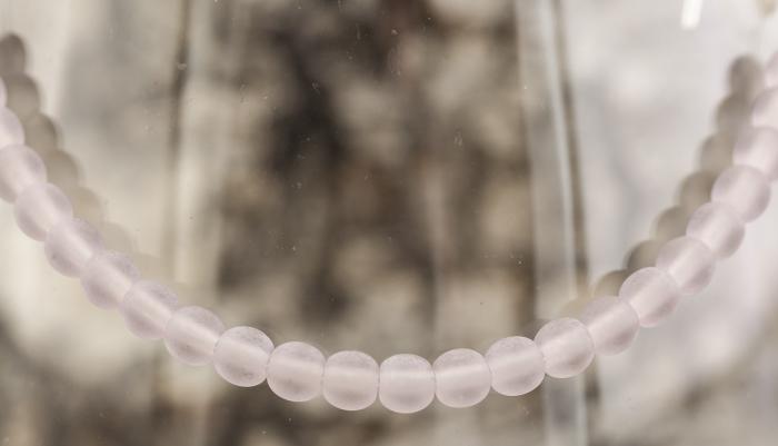 Frostad glaspärla 4 mm, Ljuslila (60st)