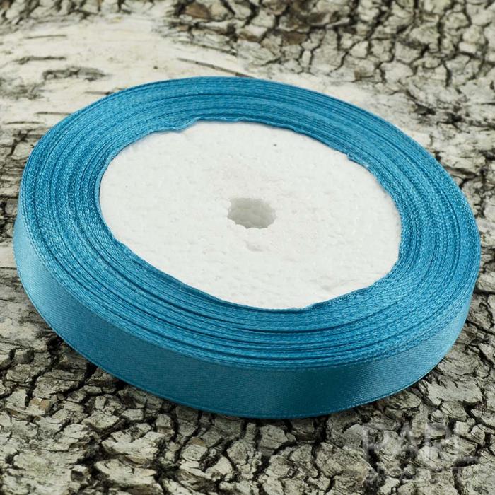 Satinband 12 mm, Turkos (20m)