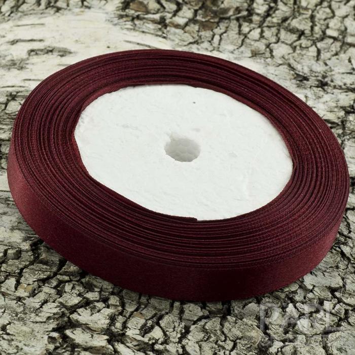 Satinband 12 mm, Vinröd (20m)