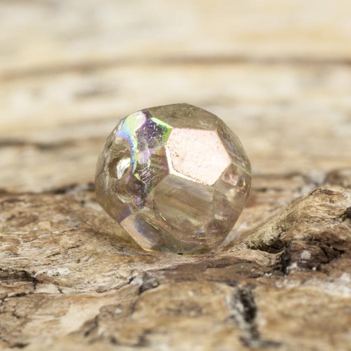Akrylpärla facetterad AB 6 mm, Grå (50st)