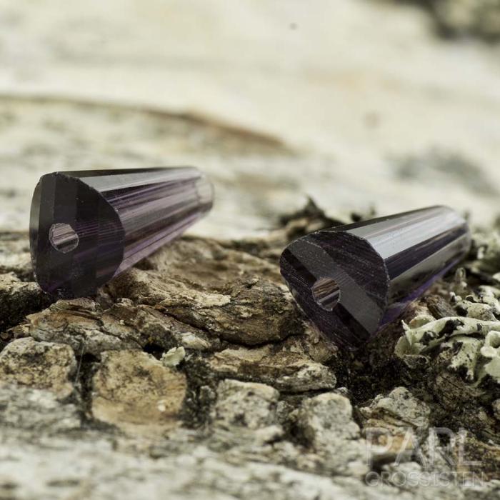 Glaspärla Cone 12 mm, Ametist (5st)