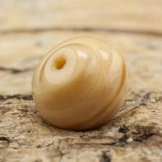 Glaspärla Snäcka 8,5x7,5 mm, Karamell (10st)