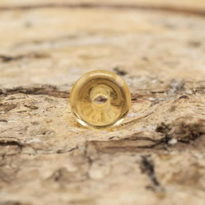 Platt glaspärla 4 mm, Bärnsten (60st)