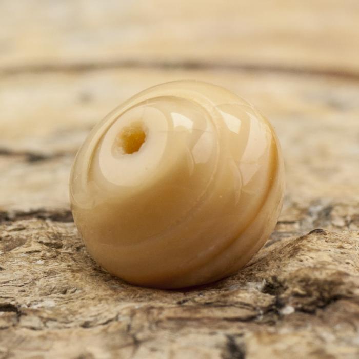 Glaspärla Snäcka 8,5x7,5 mm, Karamell (10st)