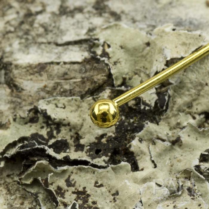 Hattnål med kula 50x0,5 mm, Guldfärg (50st)