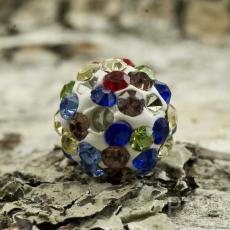 Shamballapärla strass/polymer 10 mm, Multi (st)