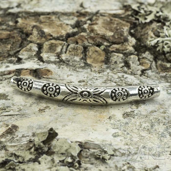 Mellandel Böjt rör 4x33 mm, Antiksilver (st)