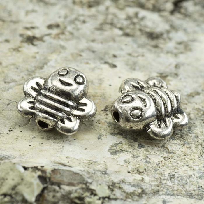 Mellandel Bi 9 mm, Antiksilver (5st)