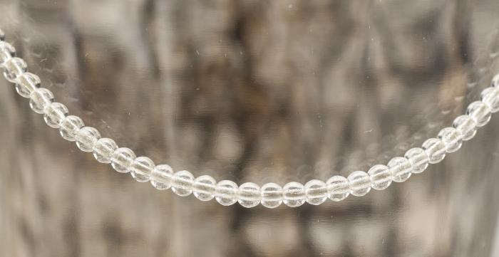 Glaspärla rund 3 mm, Klar (5g)
