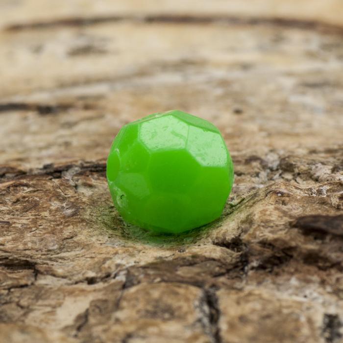 Akrylpärla facetterad opak 6 mm, Grön (50st)