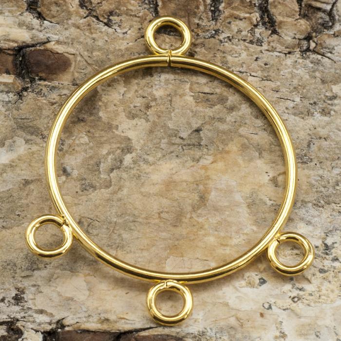 Connector Ring 1-3 40x30 mm, Guldfärg (5st)