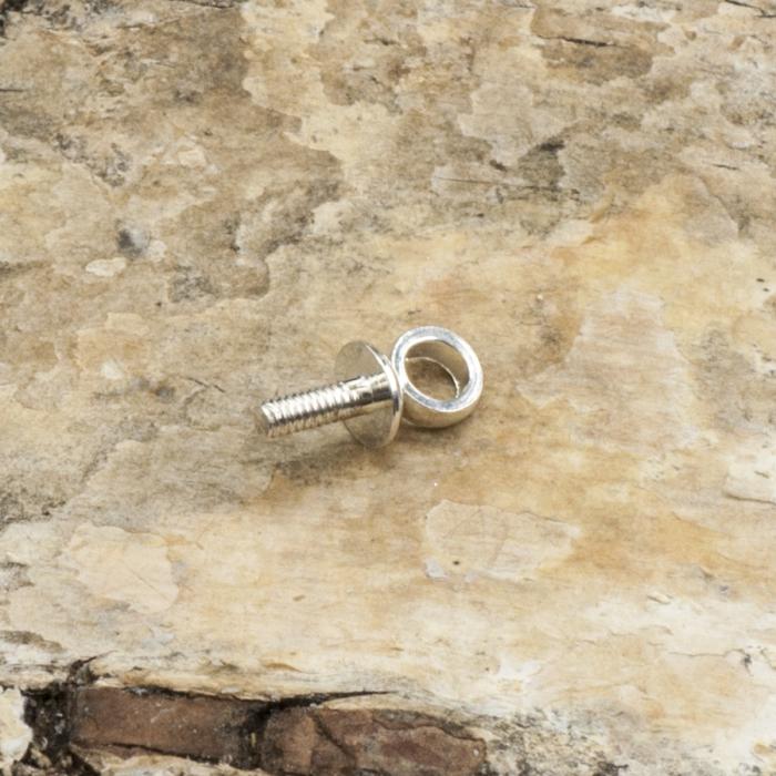 Pärl-/Berlockhållare med stift 3x7 mm, Silverfärg (20st)