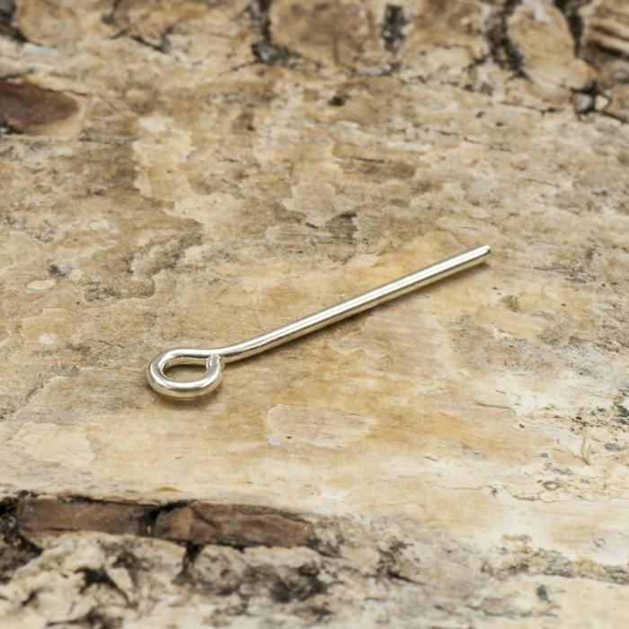 Hattnål med ring 16x0,7 mm, Silverfärg (50st)
