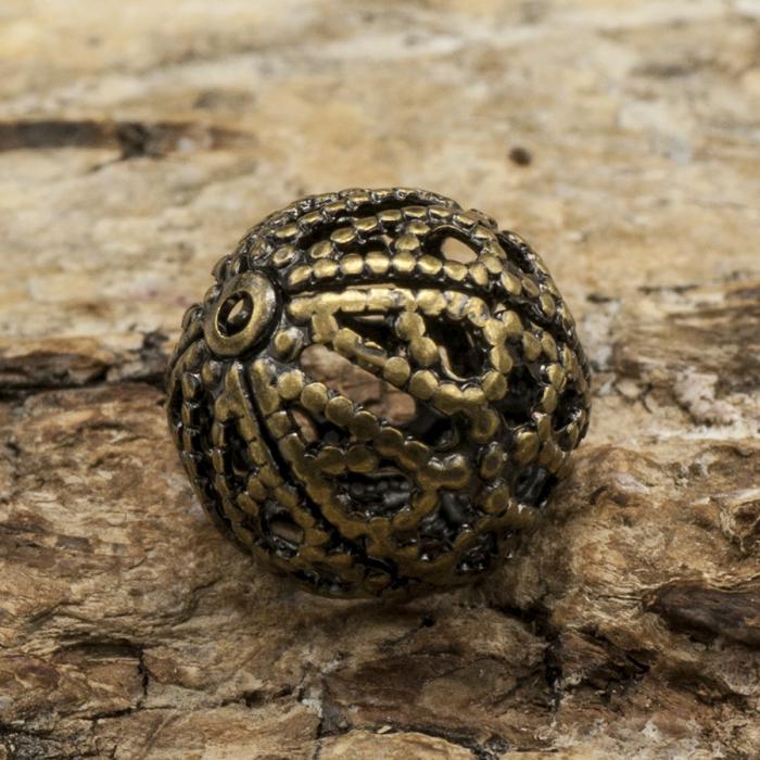 Filigrankula 10 mm, Antikbrons (5st)
