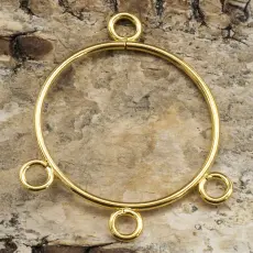 Connector Ring 1-3 40x30 mm, Guldfärg (5st)