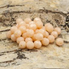 Akrylpärla facetterad opak 6 mm, Aprikos (50st)