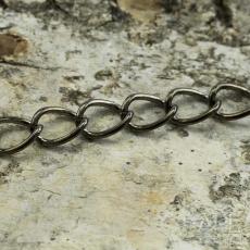 Smyckeskedja 6x3 mm, Svart (meter)