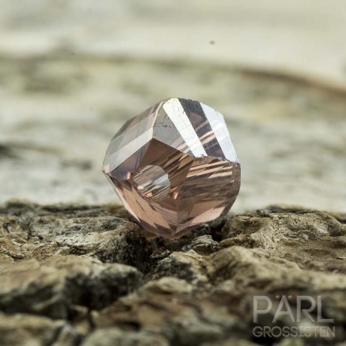 Glaspärla facetterad twist 6 mm, Lila AB (20st)