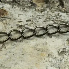 Smyckeskedja 6x3 mm, Svart (meter)