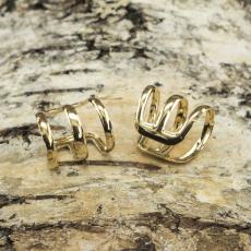 Örhänge Ear Cuff, Guldfärg (2st)