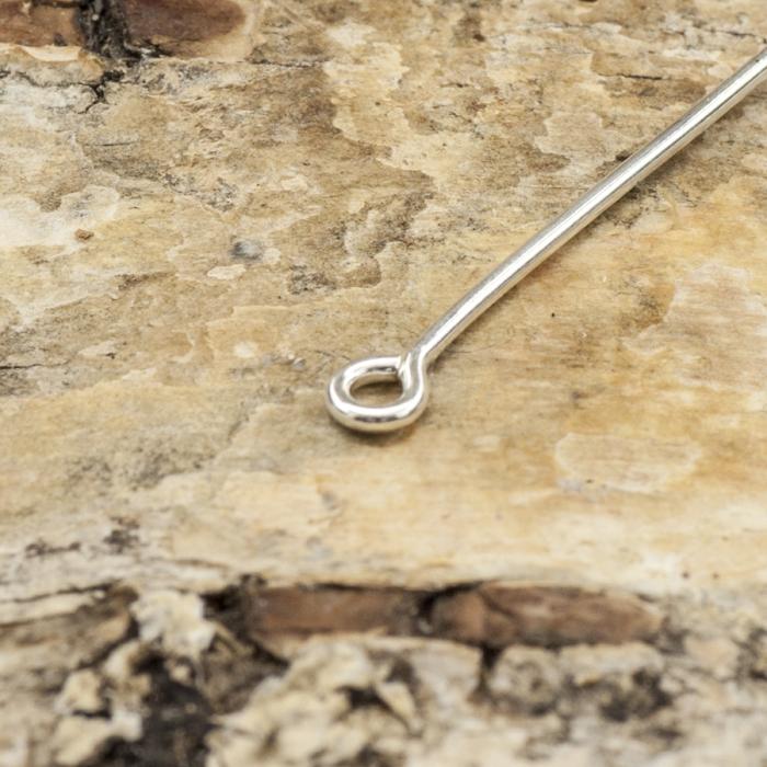 Hattnål med ring 63x0,8 mm, Silverfärg (50st)