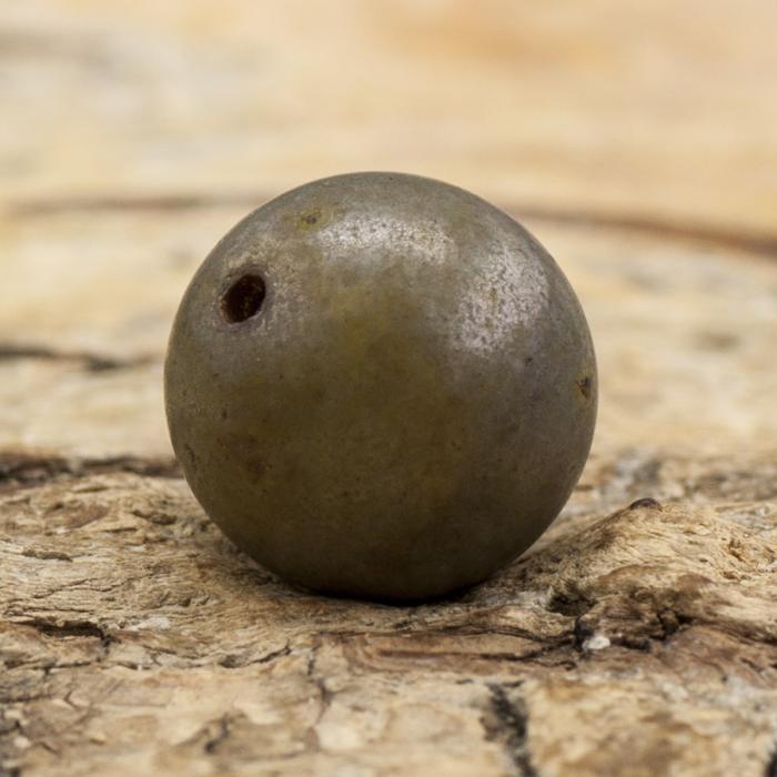 Glaspärla Rund 9 mm, Gröngrå (15st)