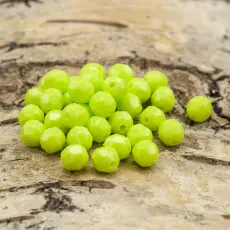 Akrylpärla facetterad opak 6 mm, Lime (50st)