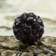 Shamballapärla strass/polymer 10 mm, Mörklila (st)