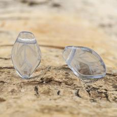 Glaslöv 8x12 mm, Ljusblå (10st)