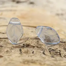 Glaslöv 8x12 mm, Ljusblå (10st)