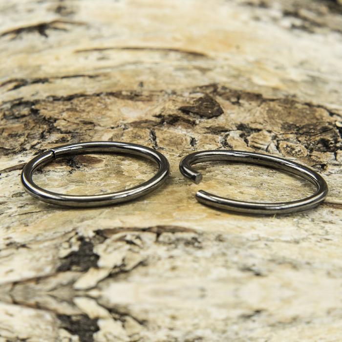Ring öppningsbar 20 mm, Svart (10st)