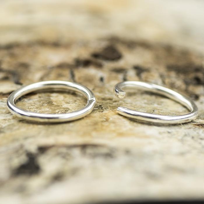 Ring öppningsbar 16 mm, Silverfärg (10st)
