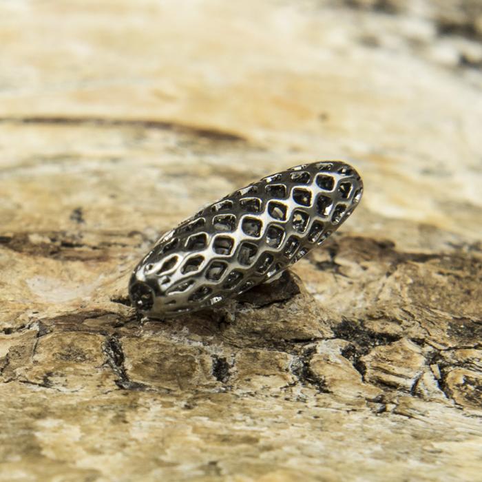 Mellandel Filigranrör 19x5 mm, Svart (5st)