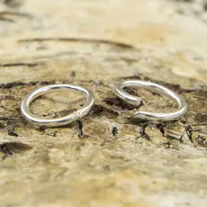 Ring öppningsbar 12 mm, Silverfärg (10st)