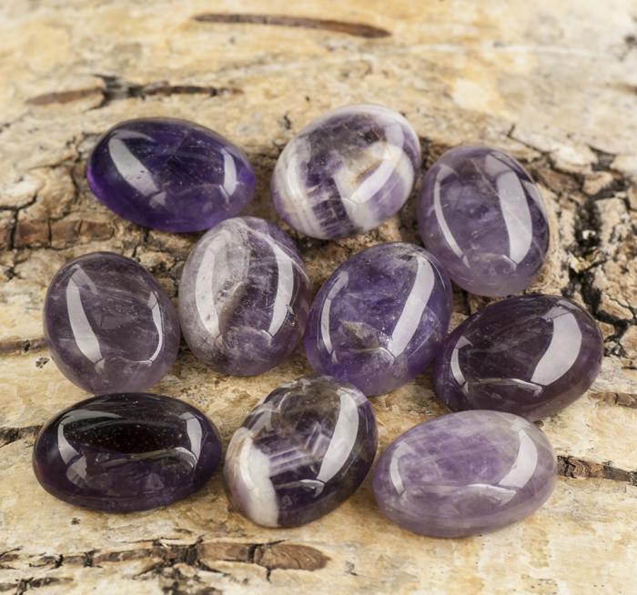 Cabochon Ametist 13x18 mm, Mörklila (st)