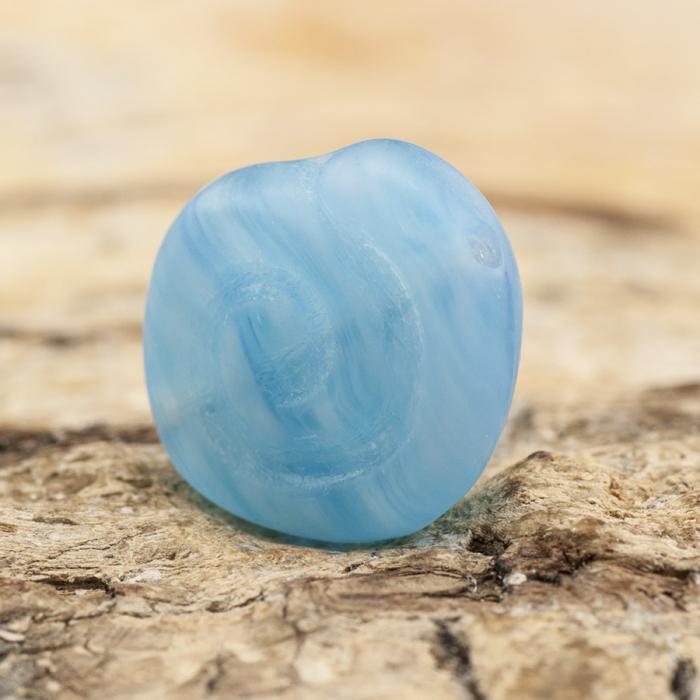 Glaspärla Snäcka 10x11 mm, Turkos (10st)