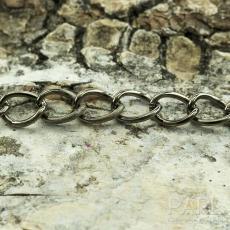 Smyckeskedja 6x5 mm, Svart (meter)