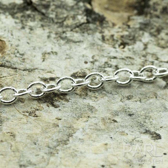 Ringkedja 2x1,5 mm, Silverfärg (meter)