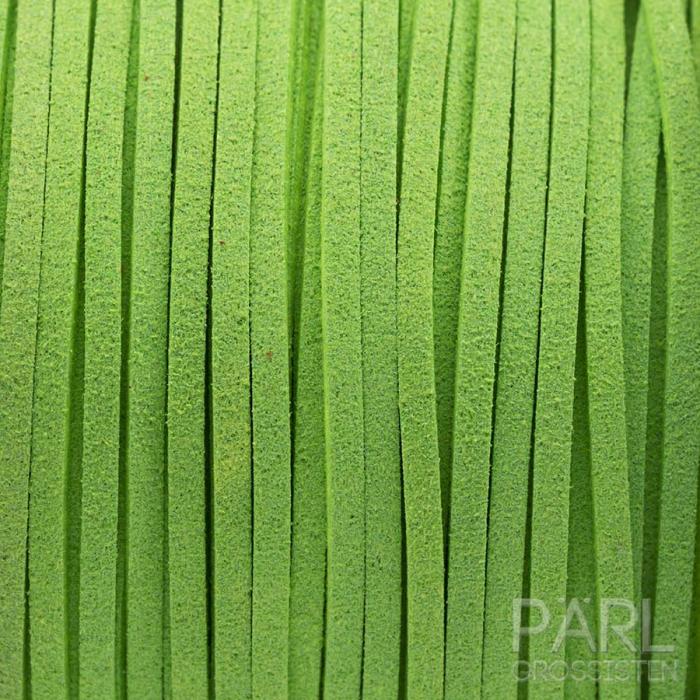 Band mockaimitation 3x1,5 mm, Limegrön (meter)