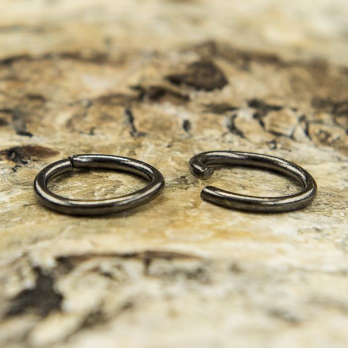 Ring öppningsbar 12 mm, Svart (10st)