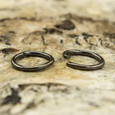 Ring öppningsbar 12 mm, Svart (10st)