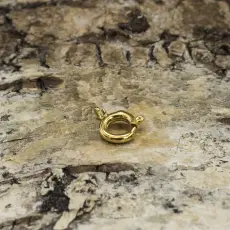 Ringlås 7,5 mm, Guldfärg (10st)