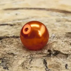 Vaxad glasp&auml;rla 8 mm, M&ouml;rk orange (20st)