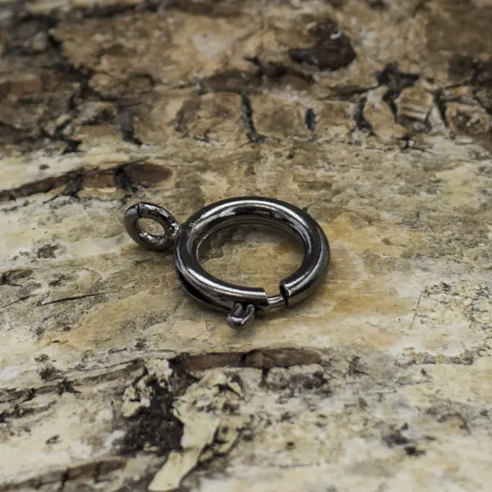 Ringlås 13,5 mm, Svart (5st)