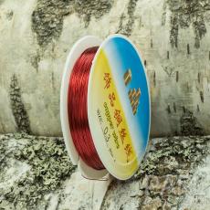Koppartråd 0,3 mm, Röd (25 m)