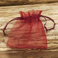Tygpåse organza 10x12 cm, Röd (10st)