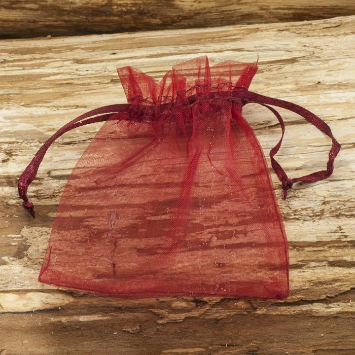 Tygpåse organza 10x12 cm, Röd (10st)